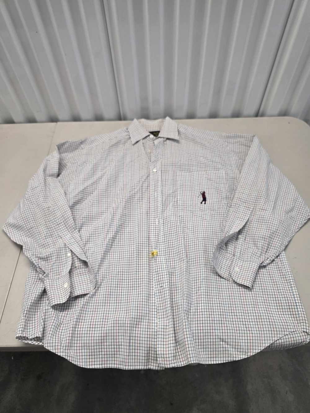 Bobby Jones Button Down Shirt With Golfer Logo Men's Size Large